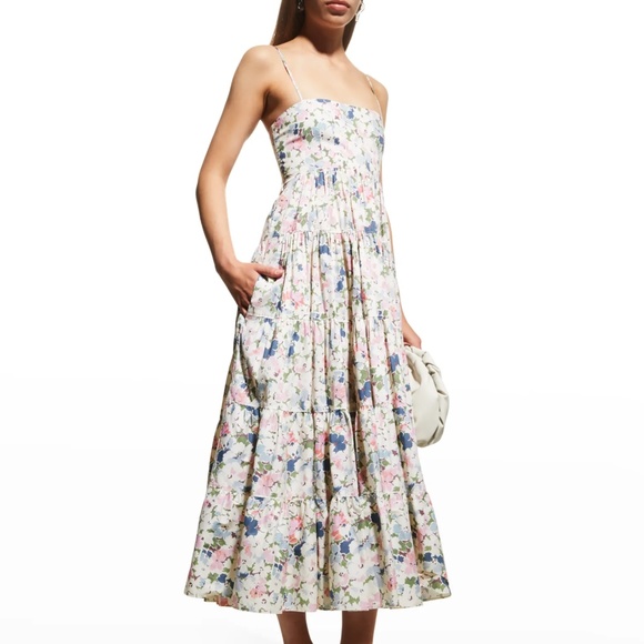 Cinq A Sept Tiered Midi Dress - Picture 2 of 5